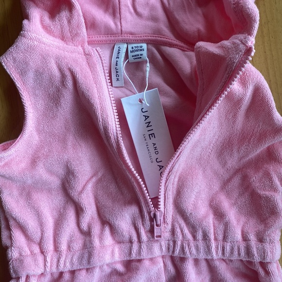 NWT Janie and Jack hooded terry cover up 6-12 - Picture 2 of 4